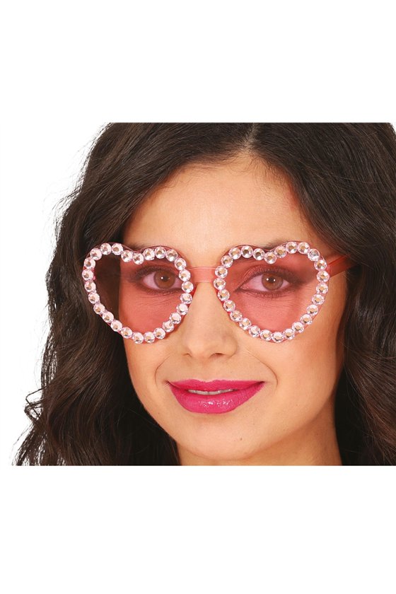 HEART GLASSES WITH DIAMONDS, ADULTS