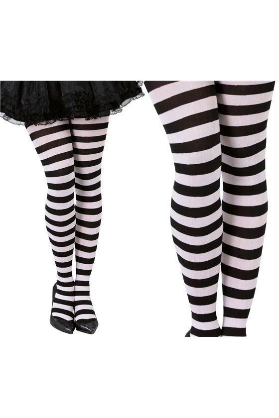 WHITE STRIPED TIGHTS