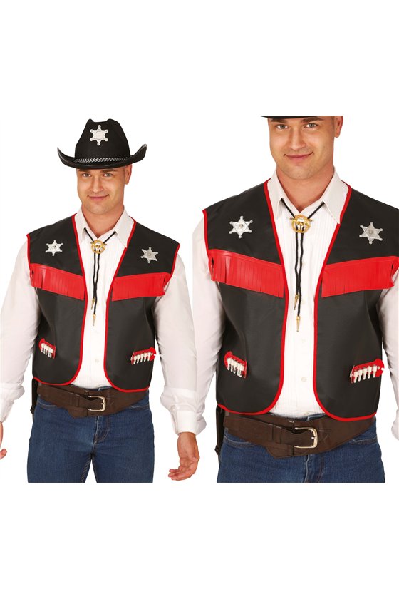 BLACK COWBOY VEST