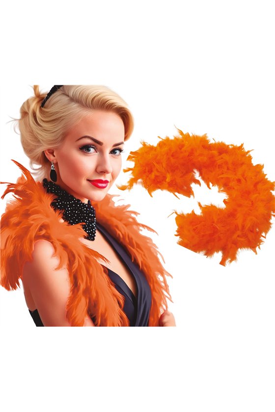 BOA WITH ORANGE FEATHER (40 GR)