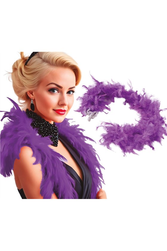 BOA WITH PURPLE FEATHER (40 GR)