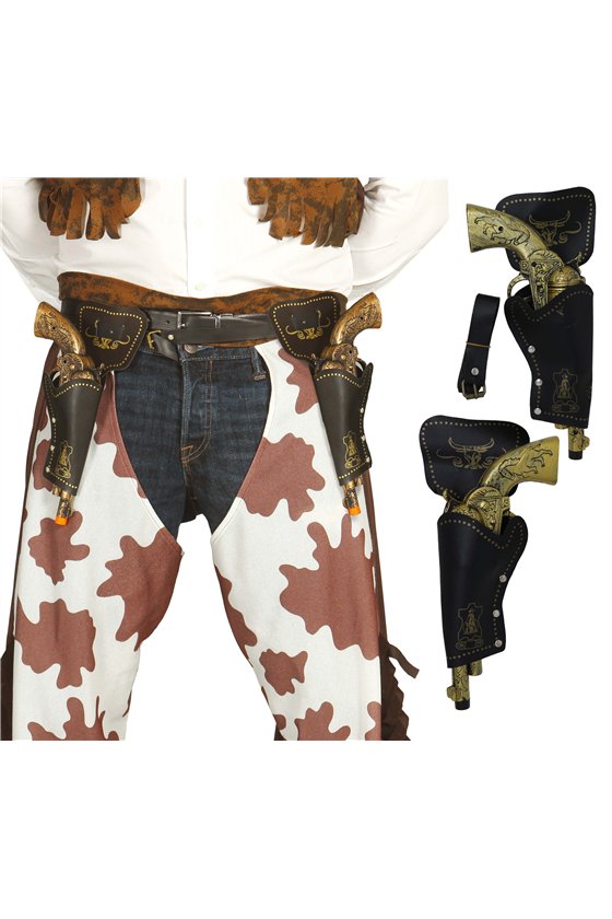 DOUBLE HOLSTER WITH GUNS, 29 CM