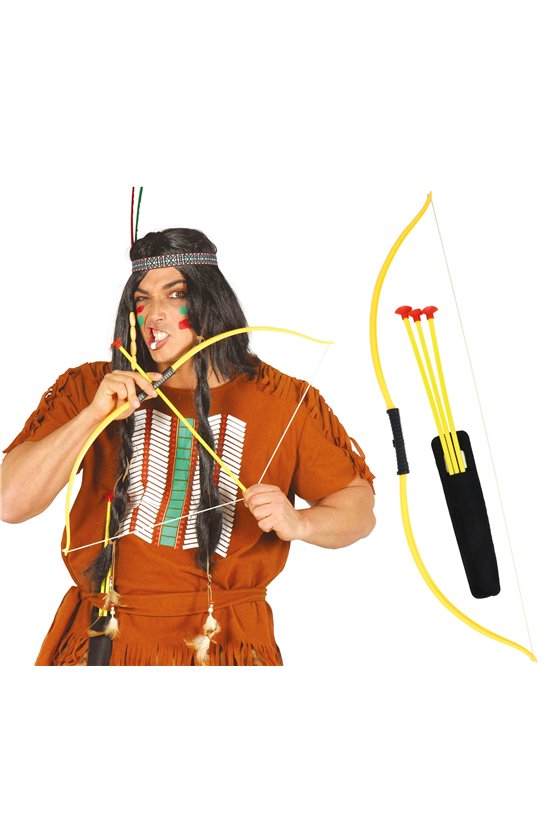 INDIAN BOW WITH ARROWS, 75 CM