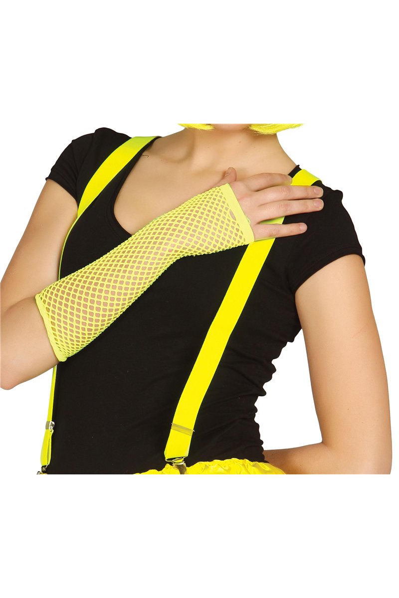 MESH GLOVE, 26 CMS., NEON YELLOW