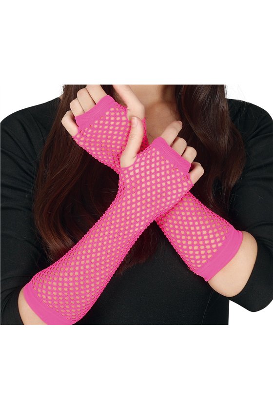 MESH GLOVE, 26 CMS., NEON FUXIA