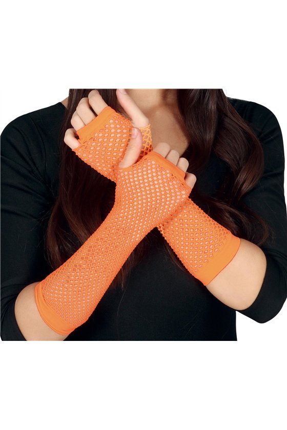 MESH GLOVE, 26 CMS., NEON ORANGE