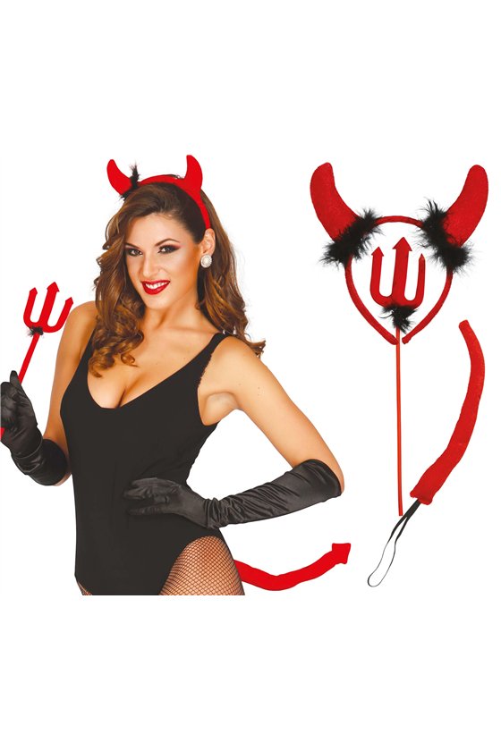 RED 3 PCS DEVIL SET