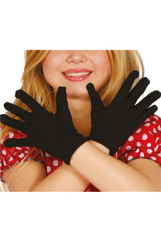 GLOVES, 18 CM, BLACK, CHILDREN'S, H.Q.  