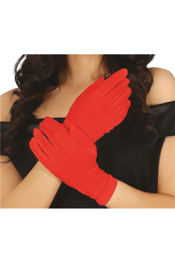 GLOVES, 23 CM, RED 