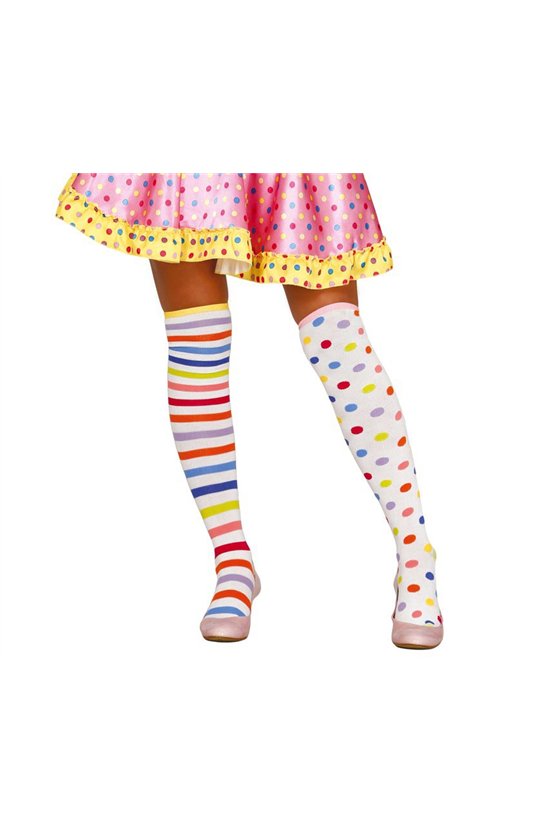 DOTS AND STRIPES CLOWN TIGHTS
