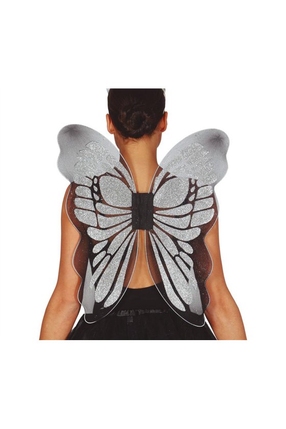 SILVER BUTTERFLY WINGS, 46X54 CM