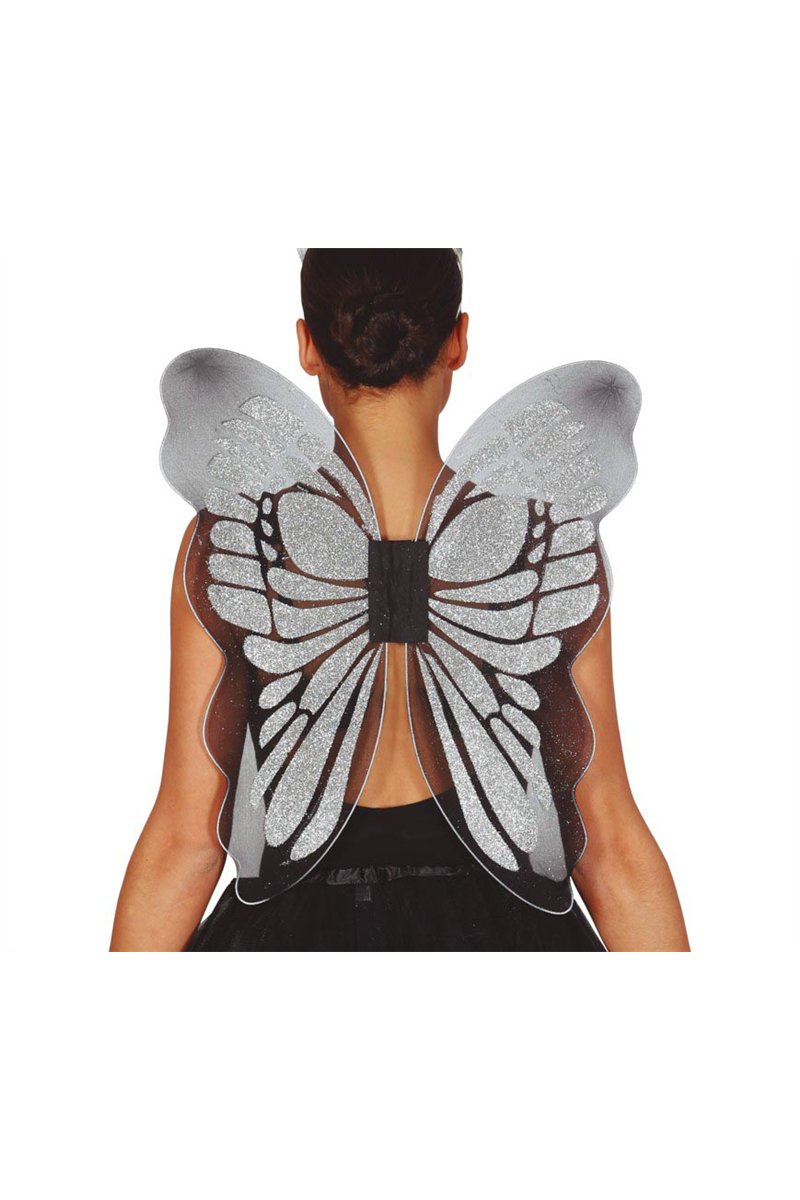 SILVER BUTTERFLY WINGS, 46X54 CM