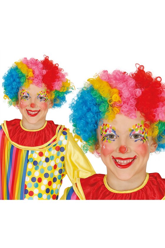CHILD MULTICOLOUR CLOWN WIG