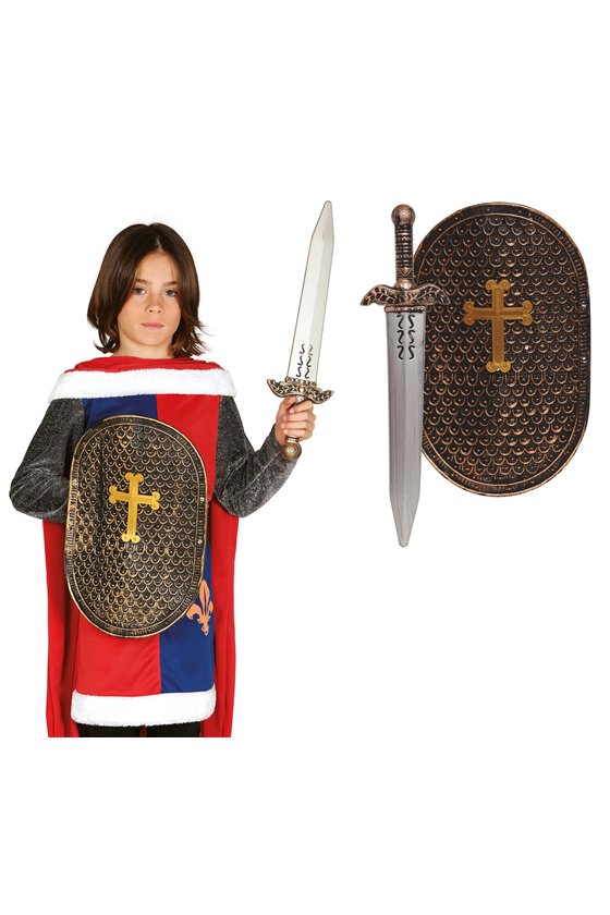 CHILD SHIELD 41 CM AND SWORD 48 CM