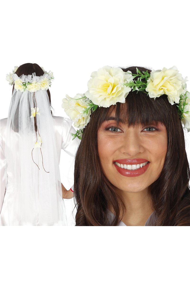 FLOWERS VEIL TIARA