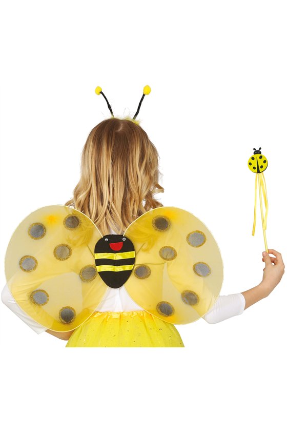 BEE WINGS 54X34 CM WITH TIARA AND WAND