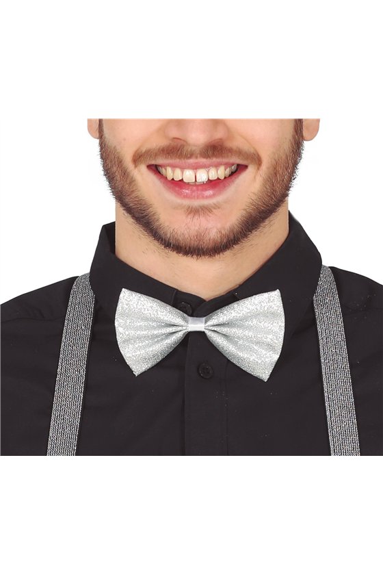 BOW TIE SILVER 12 CMS.