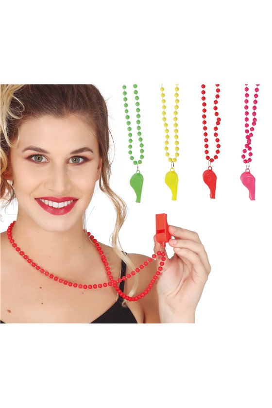 WHISTLE NECKLACE NEON ASSORTED