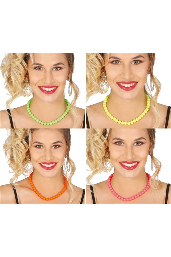 NECKLACES NEON ASSORTED 90 CMS.