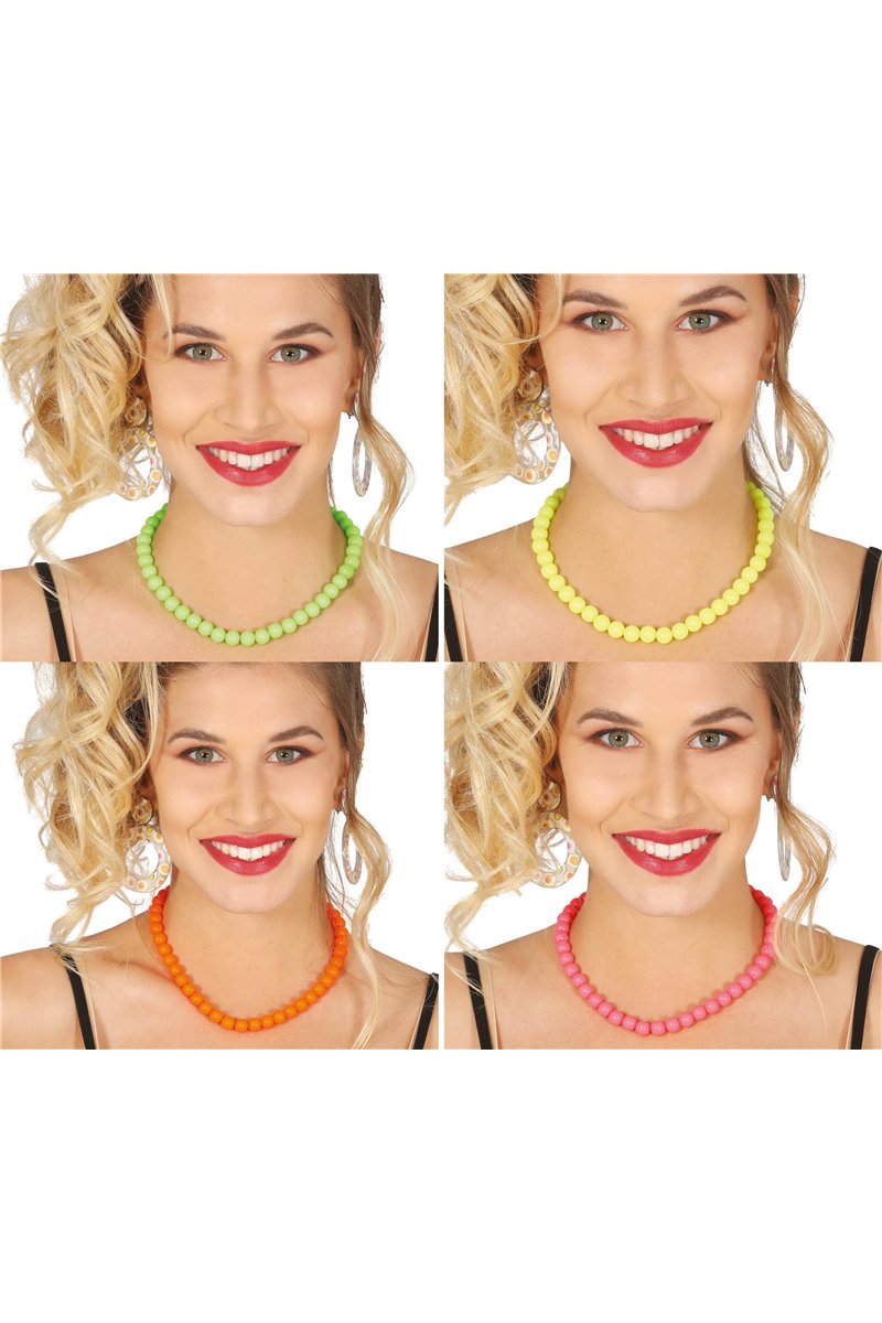 NECKLACES NEON ASSORTED 90 CMS.
