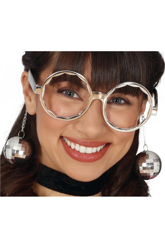 GLASSES WITH BALLS SILVER