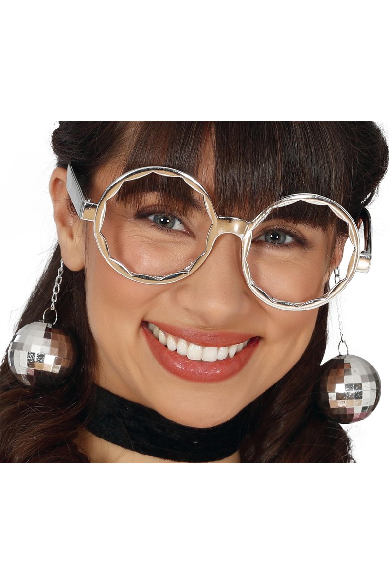 GLASSES WITH BALLS SILVER