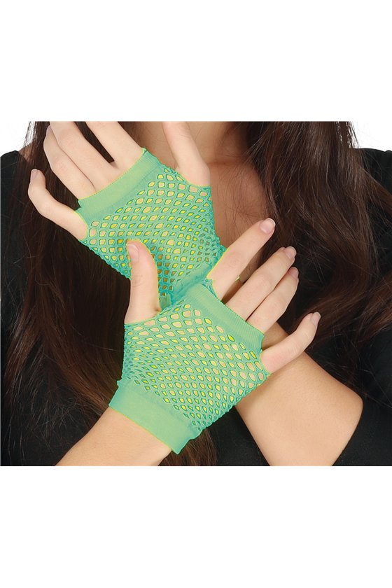 MESH GLOVES, 11 CMS., NEON GREEN