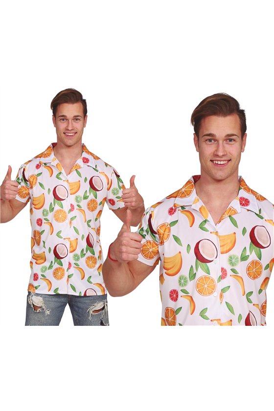 HAWAIIAN SHIRT FRUITS, ADULT, 52 - 54 (L)