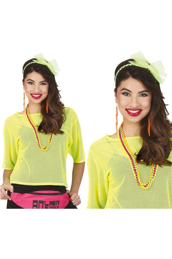 NEON YELLOW FISHNET T-SHIRT