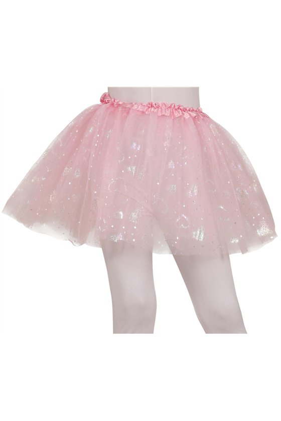 PINK TUTU WITH HEARTS 30 CM, CHILDREN