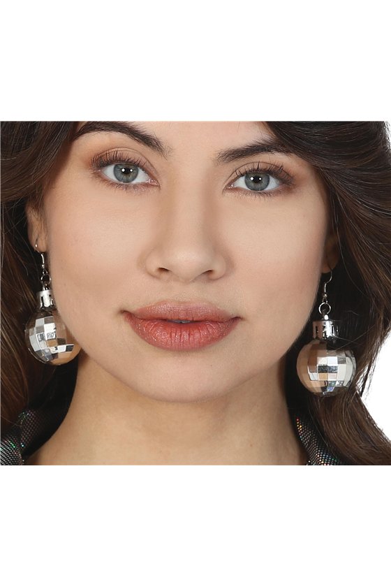 2 EARRINGS DISCO BALL '70s