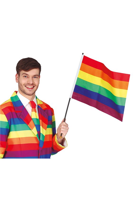 FLAG WITH RAINBOW POLE 35X45 CMS