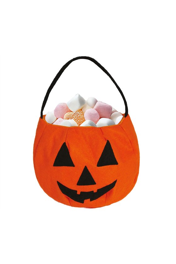 FELT BASKET PUMPKIN 24X20 CM