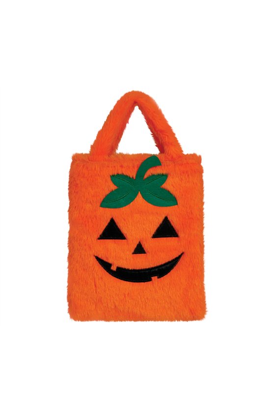 PLUSH BASKET PUMPKIN 19X23 CMS