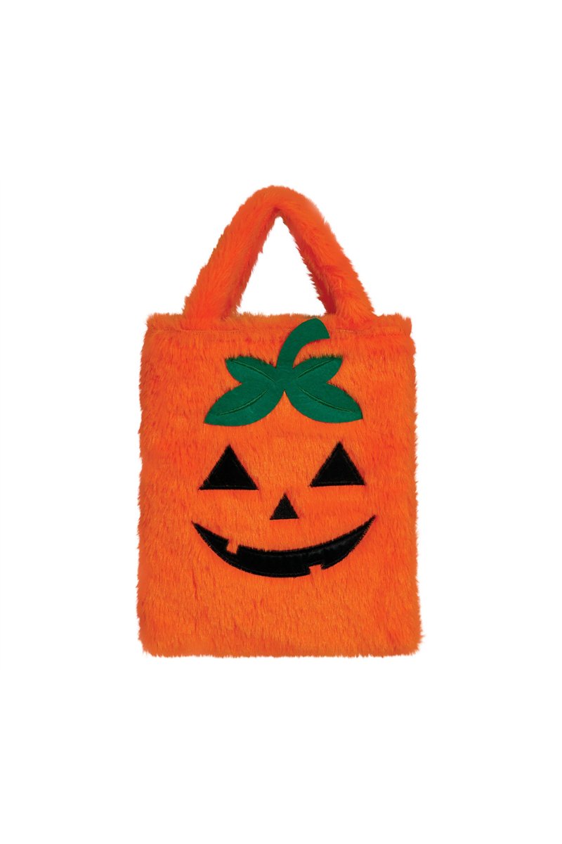 PLUSH BASKET PUMPKIN 19X23 CMS