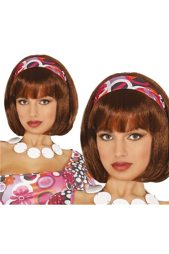 SHORT BROWN WIG (BOX CONTAINER)