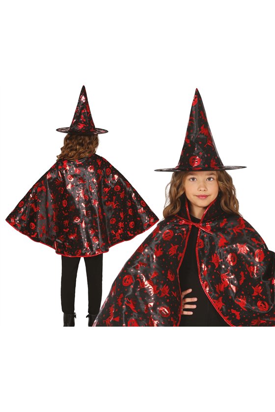 SET WITCH 50 CMS BLACK/RED, CHILD