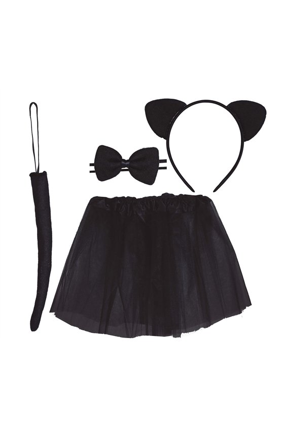 BLACK CAT SET FOR CHILDREN 30 CM