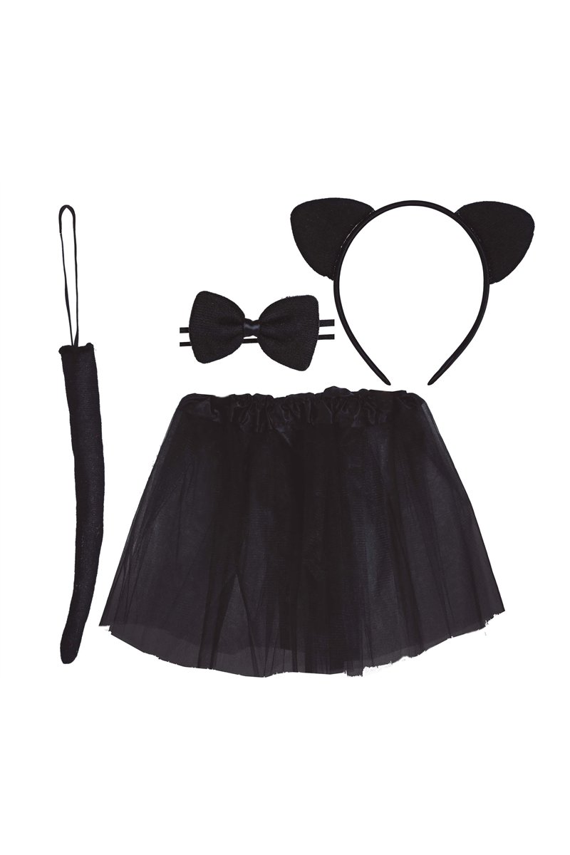 BLACK CAT SET FOR CHILDREN 30 CM