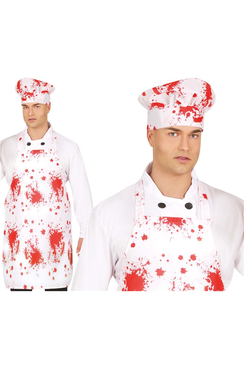 BLOODY CHEF'S HAT AND APRON 55X70 CM