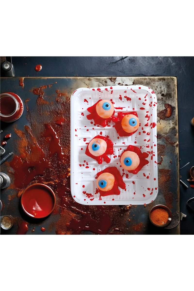 TRAY WITH 5 EYES, 18X13 CMS.