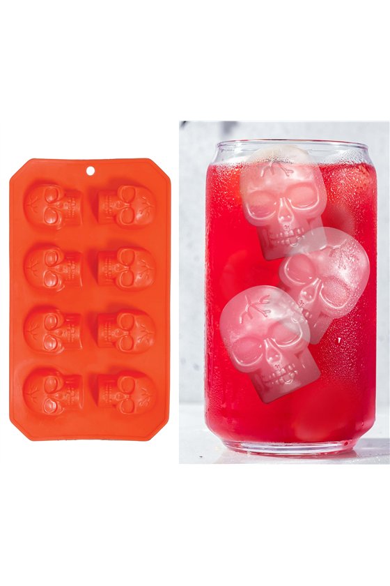 SKULLS ICE CUBES TRAY, 21X12 CMS