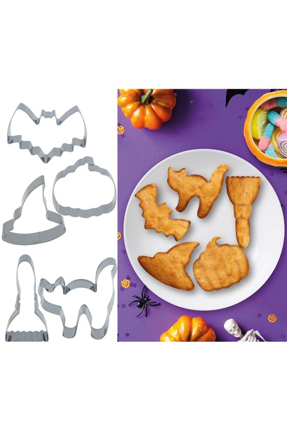 SET OF 5 METAL COOKIE CUTTERS