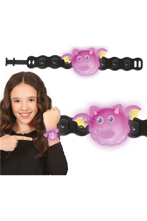 BAT BRACELET WITH LIGHT 18 CMS