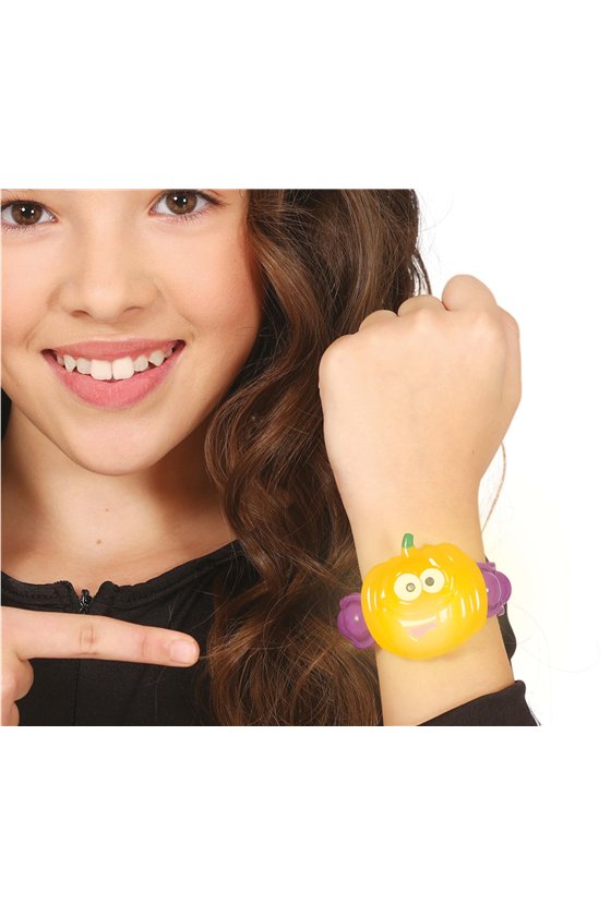 PUMPKIN BRACELET WITH LIGHT 18 CMS