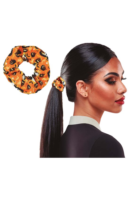ORANGE PUMPKIN SCRUNCHIE