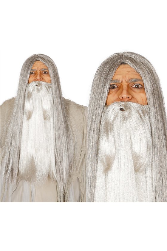 GREY WITCH WIG IN BOX