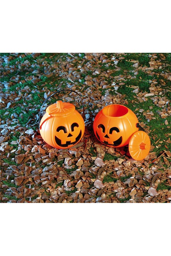 PUMPKIN BASKET WITH LID, 17X14 CM