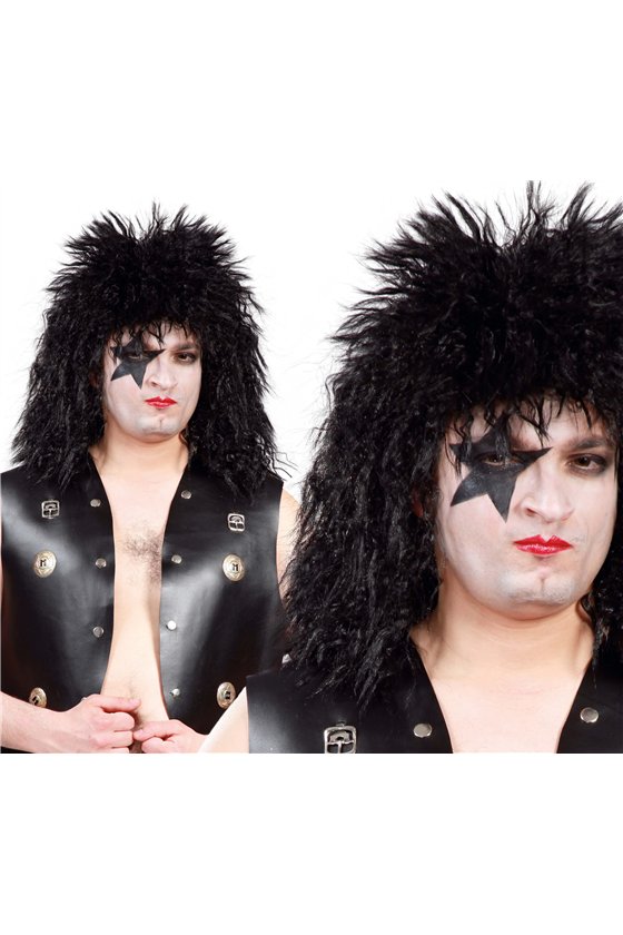 BLACK ROCK STAR WIG (BOX CONTAINER)