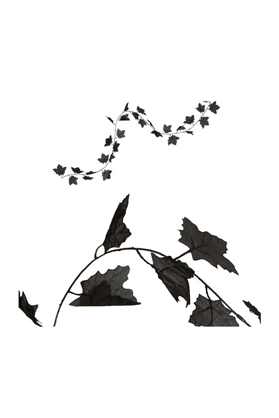 BLACK LEAVES GARLAND 180 CM